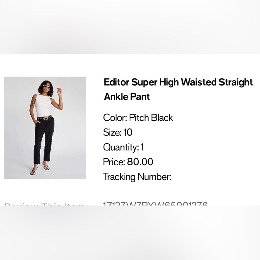 Express Editor Super High Waisted Straight Ankle Pant size 10